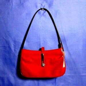 Marina Y2K Patent Shoulder Bag Red - Vintage Style